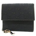 Gucci Black Gg Canvas Leather Wallet (Bi-Fold) (Pre-Owned)