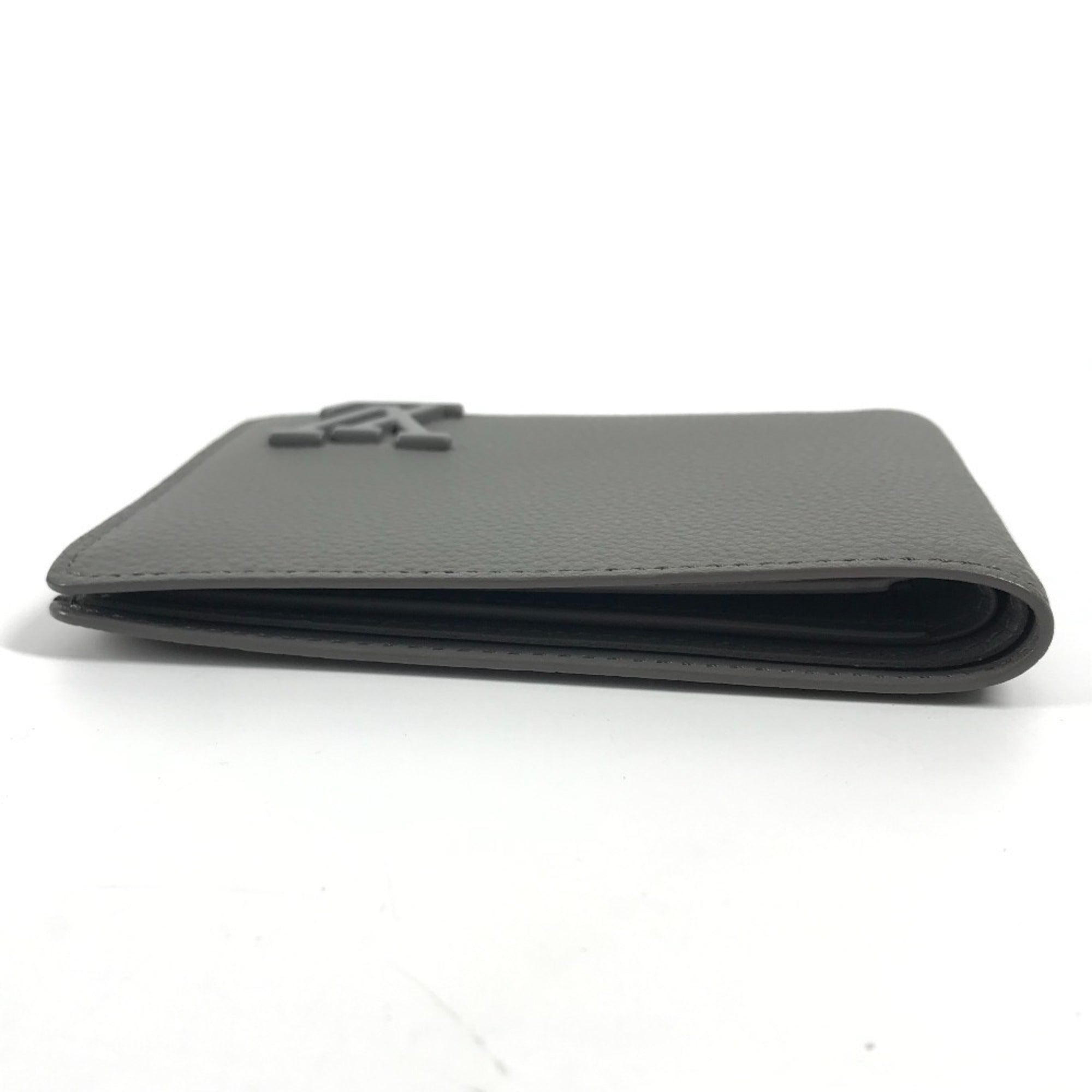 Louis Vuitton Gray Leather Wallet (Bi-Fold) (Pre-Owned)