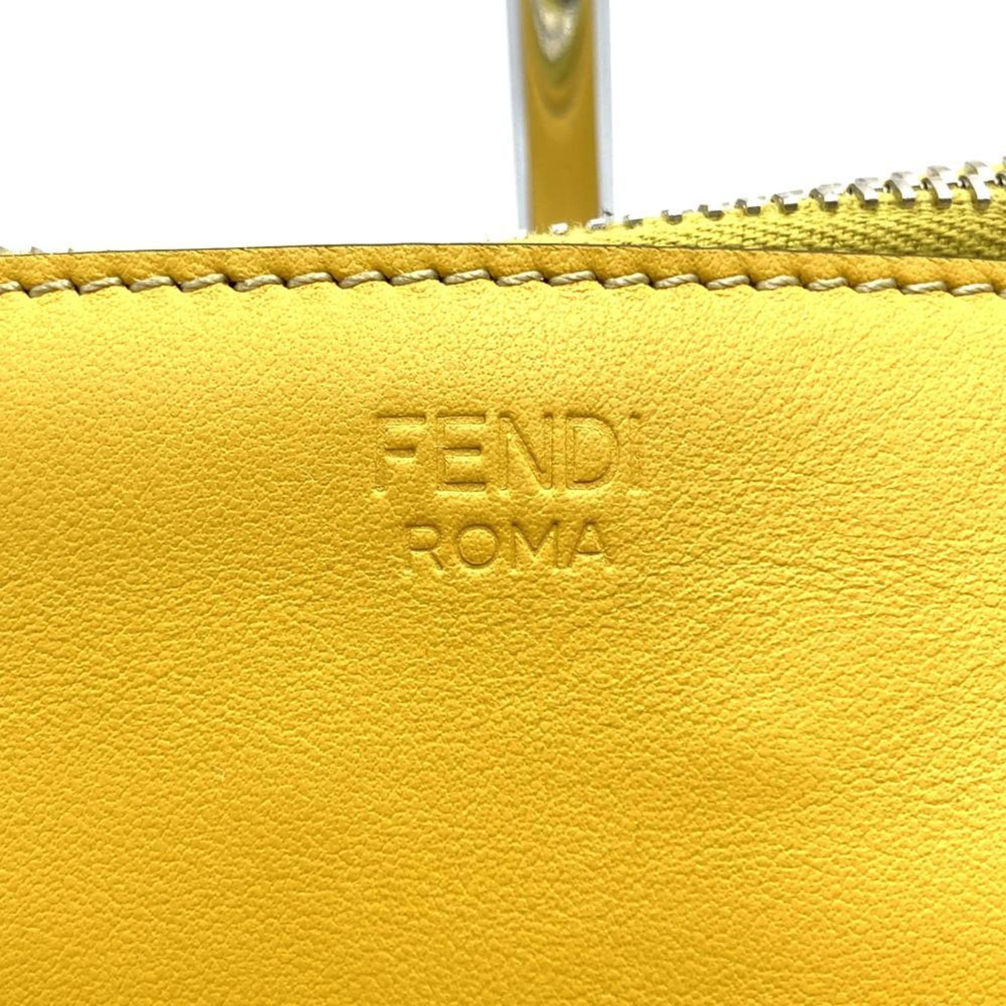 Fendi Yellow Leather Clutch Bag (Pre-Owned)