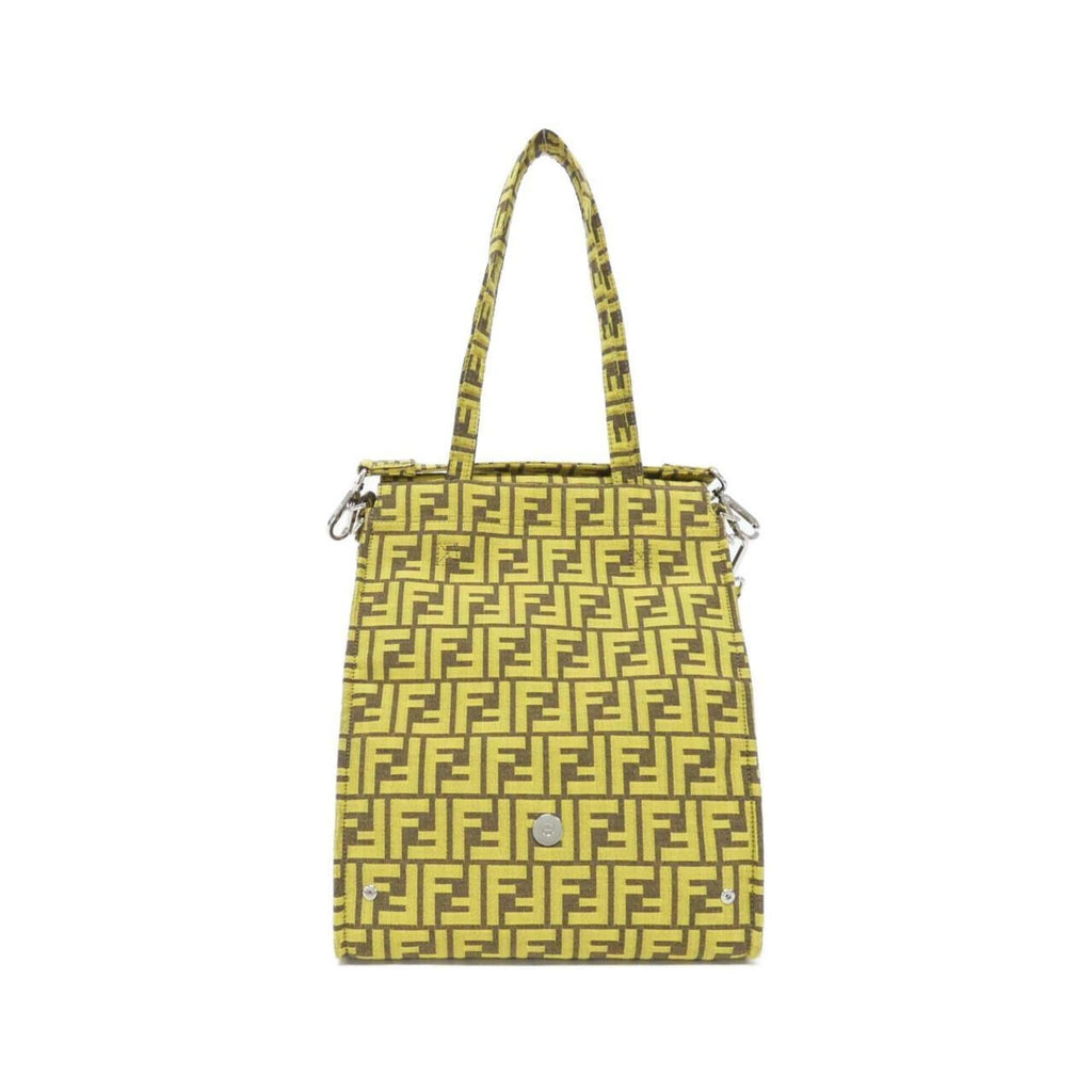 Fendi Yellow Canvas Handbag (Pre-Owned)