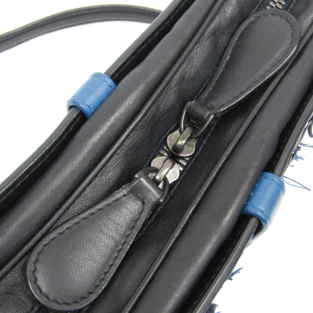 Bottega Veneta Belt Flap Camera Bag Intrecciato Nappa Navy Leather Shoulder Bag Bag (Pre-Owned)