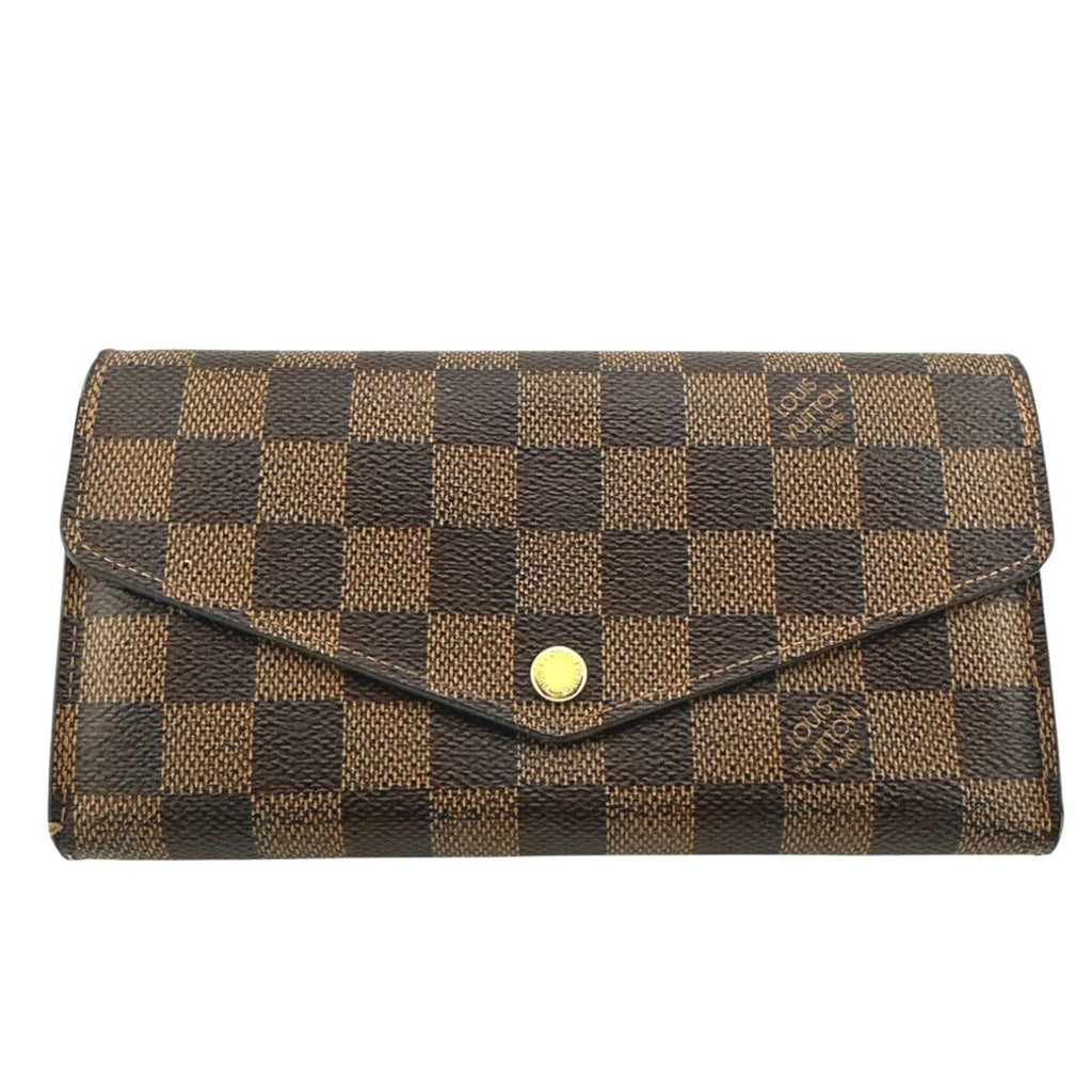 Louis Vuitton Brown Ebene Damier Canvas Long Wallet (Tri-Fold) (Pre-Owned)
