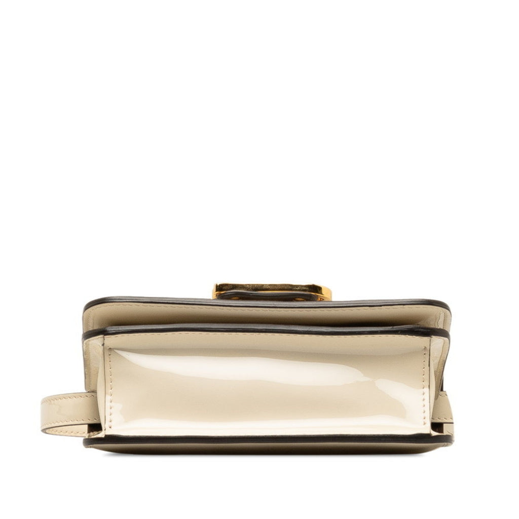 Fendi Ivory White Patent Leather Shoulder Bag (Pre-Owned)
