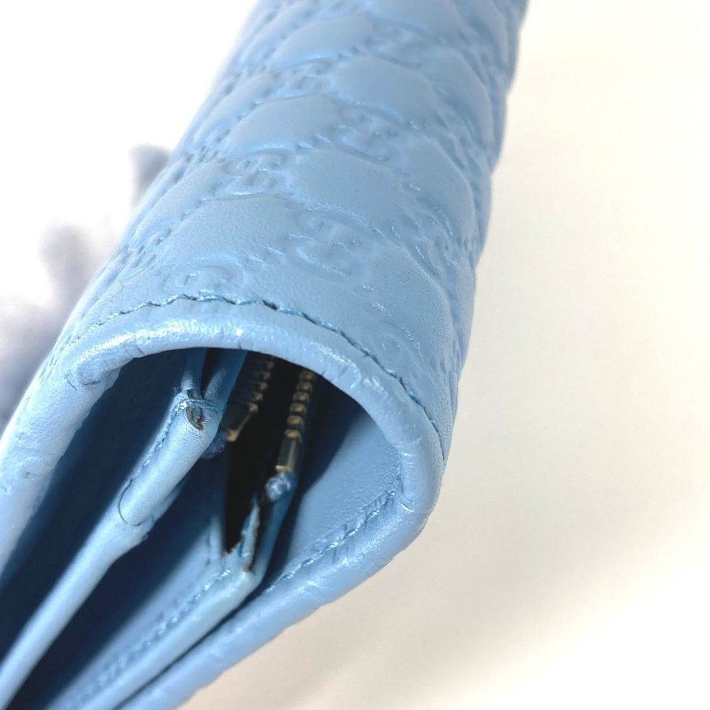 Gucci Blue Leather Chain/Shoulder Wallet (Pre-Owned)