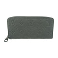 Louis Vuitton Black Leather Long Wallet (Bi-Fold) (Pre-Owned)