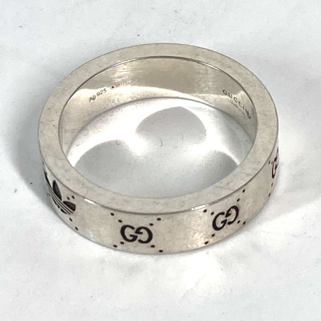 Gucci Silver Black Silver 925 Band Ring (Pre-Owned)