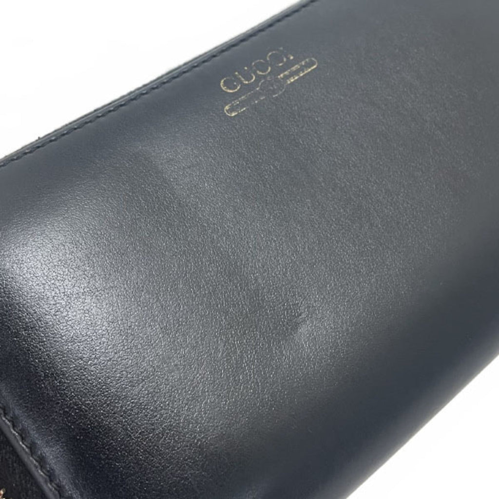 Gucci Black Leather Long Wallet (Bi-Fold) (Pre-Owned)