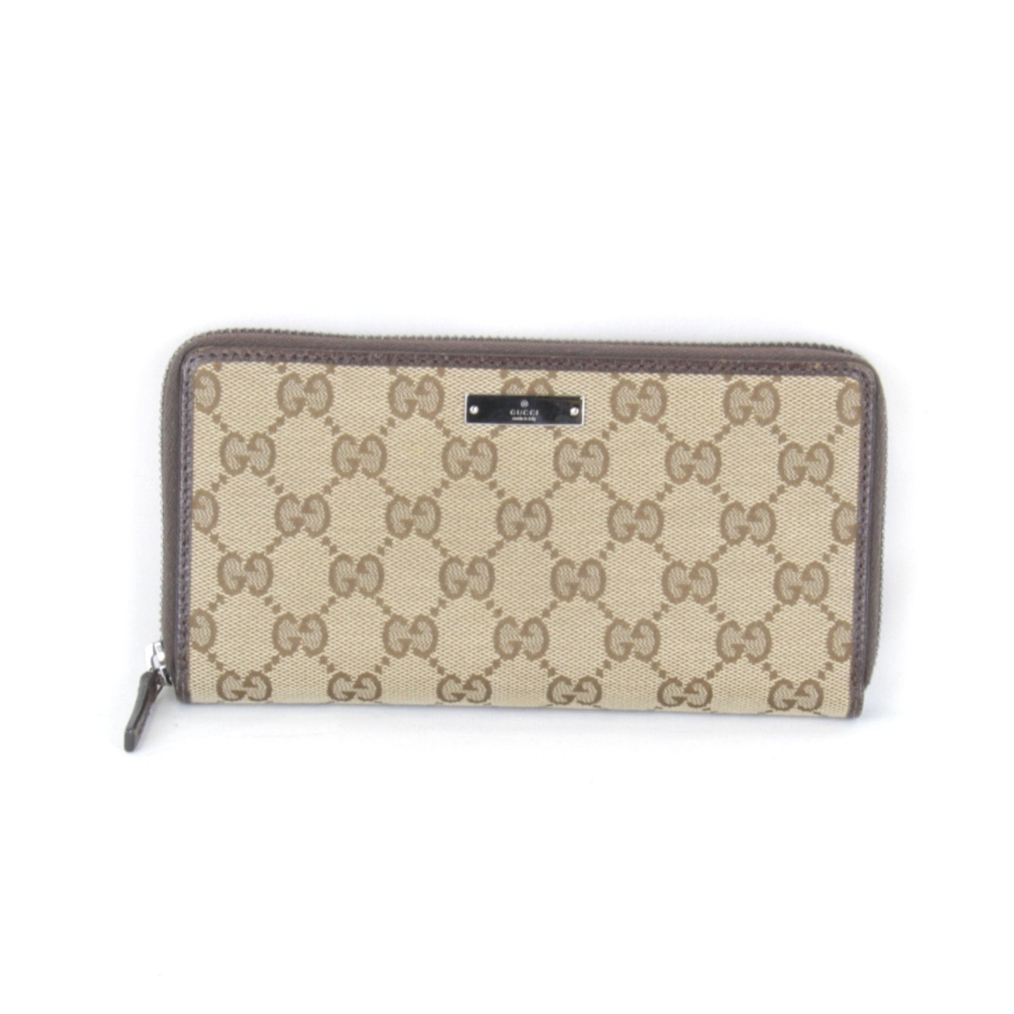 Gucci Brown Gg Canvas Long Wallet (Bi-Fold) (Pre-Owned)