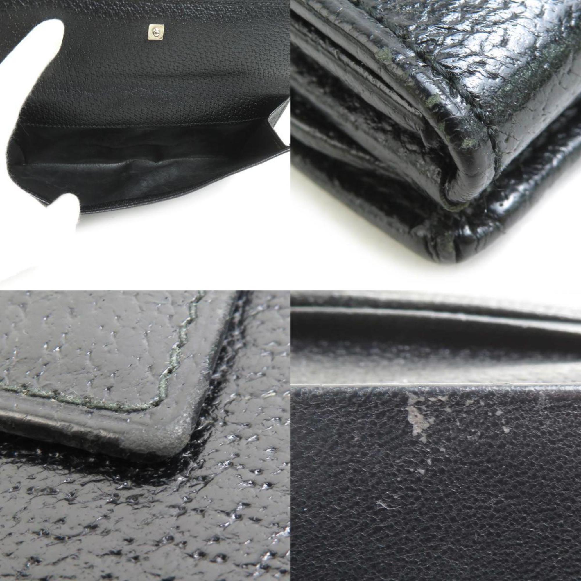 Gucci Black Leather Long Wallet (Bi-Fold) (Pre-Owned)