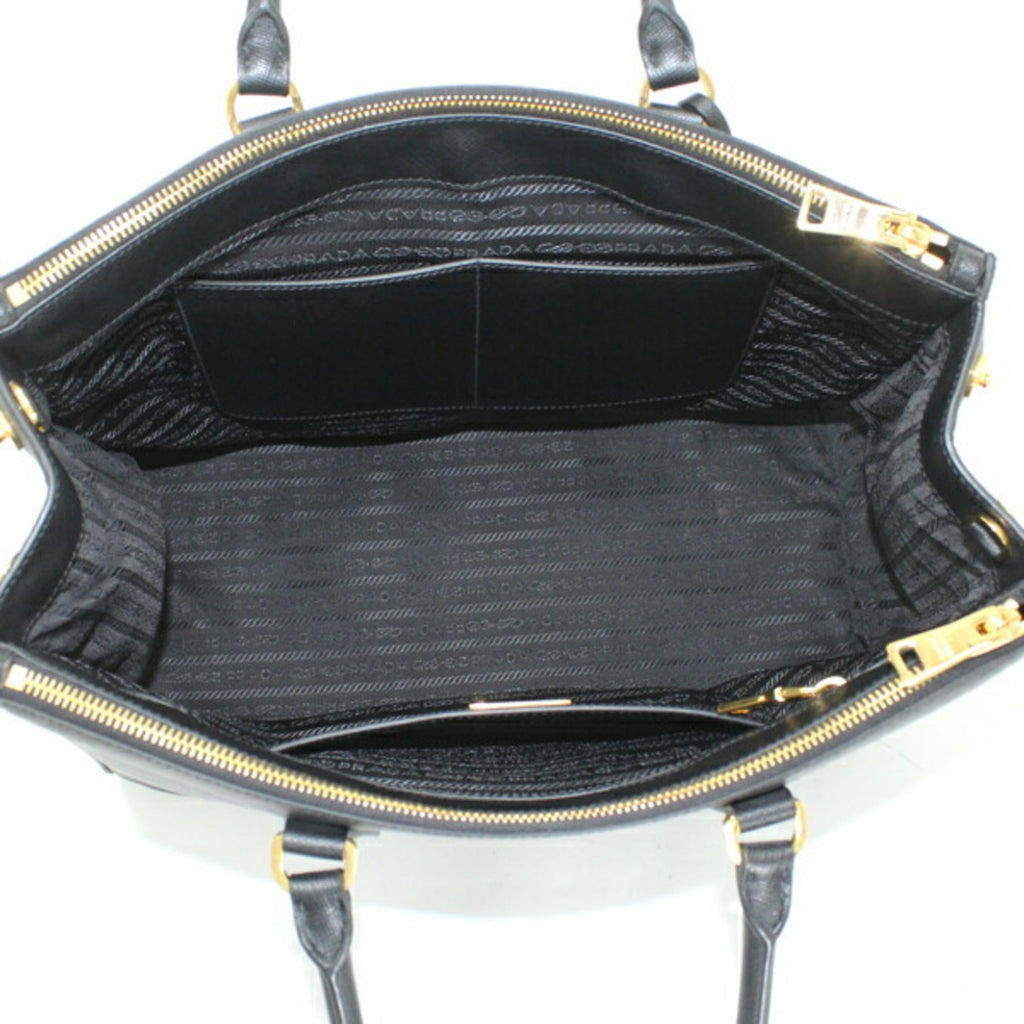 Prada Black Nero Saffiano Lux Handbag Shoulder Bag Tote Bag (Pre-Owned)