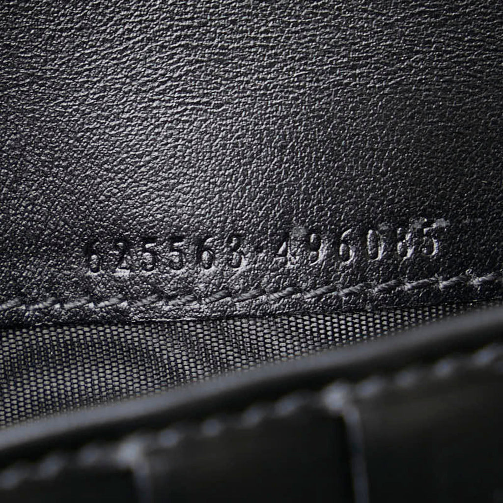 Gucci Black Leather Long Wallet (Bi-Fold) (Pre-Owned)