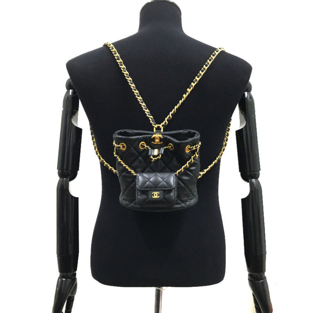 Chanel Black Leather Backpack (Pre-Owned)