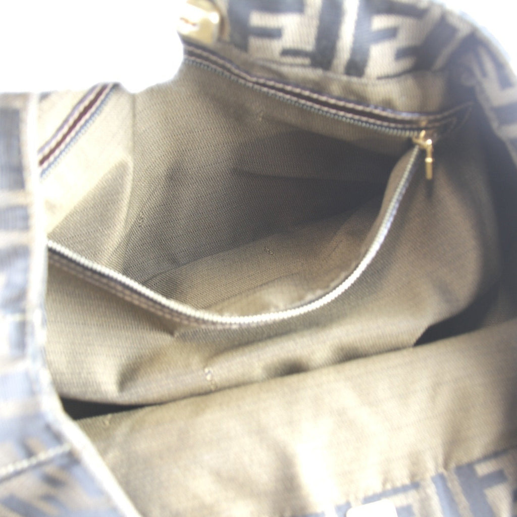 Fendi Khaki Canvas Handbag (Pre-Owned)
