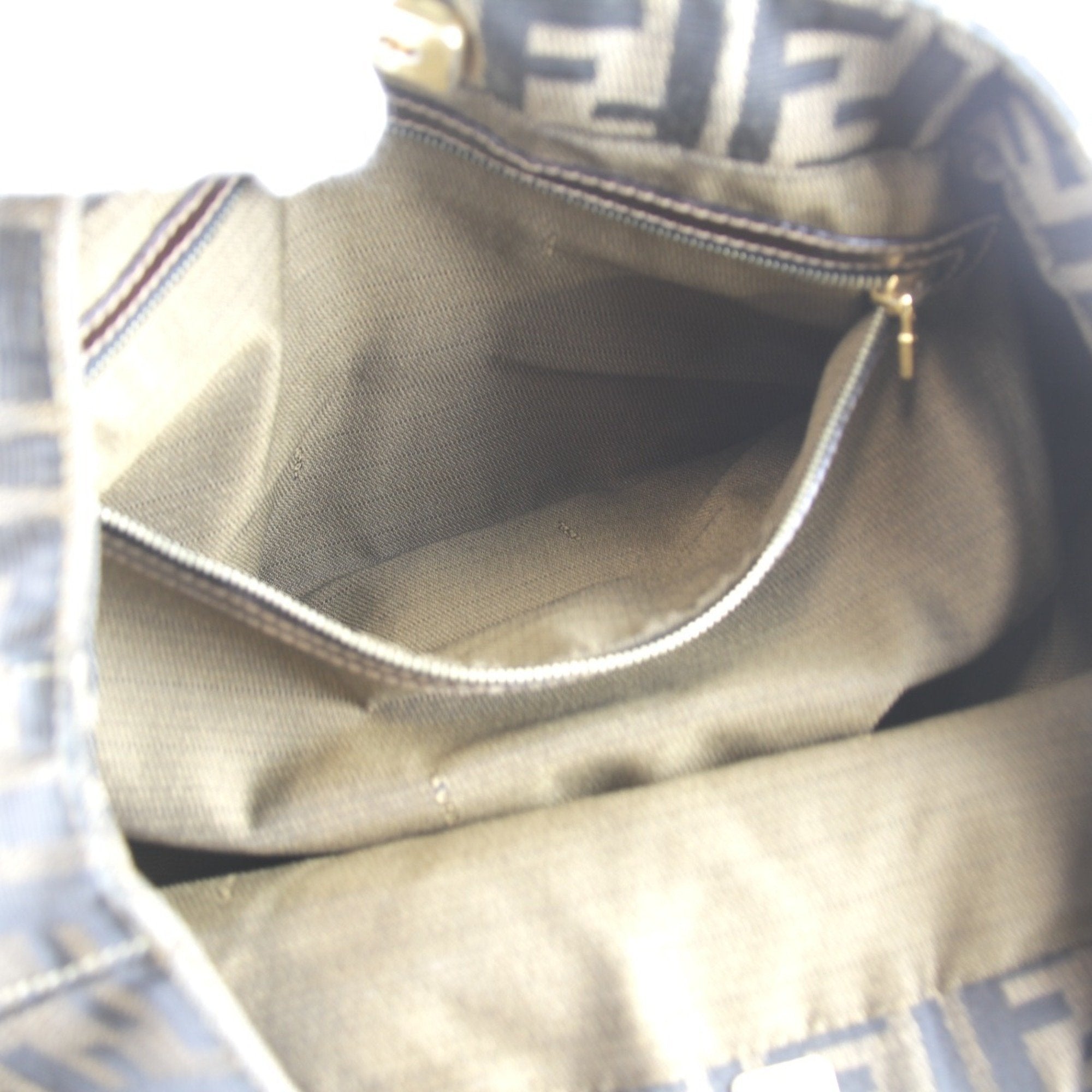 Fendi Khaki Canvas Handbag (Pre-Owned)