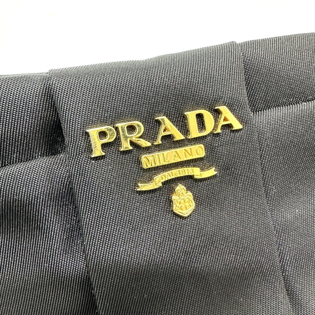 Prada Black Leather Nylon Pouch (Pre-Owned)