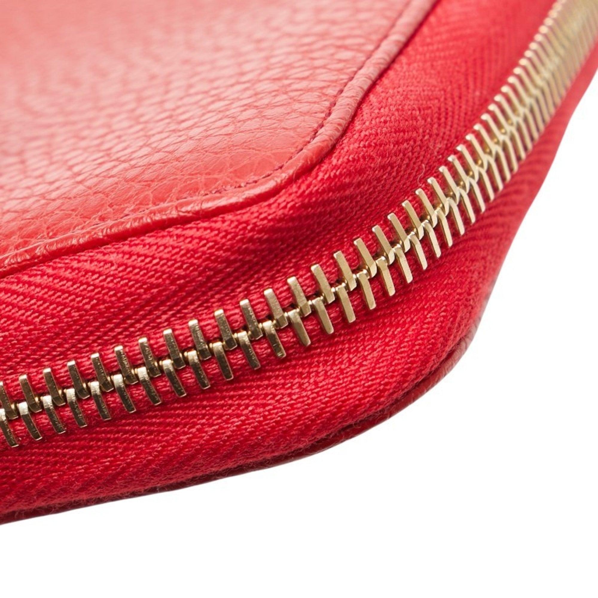 Gucci Soho Red Color Leather Wallet (Bi-Fold) (Pre-Owned)