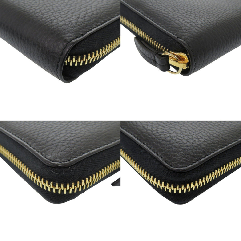 Gucci Black Leather Long Wallet (Bi-Fold) (Pre-Owned)