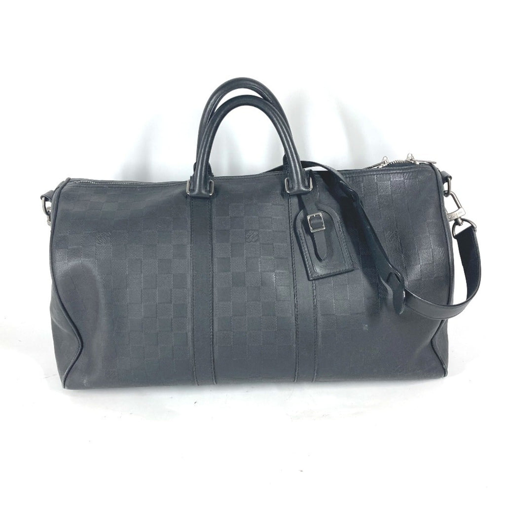 Louis Vuitton Black Onyx Damier Infini Boston Bag Shoulder Bag (Pre-Owned)