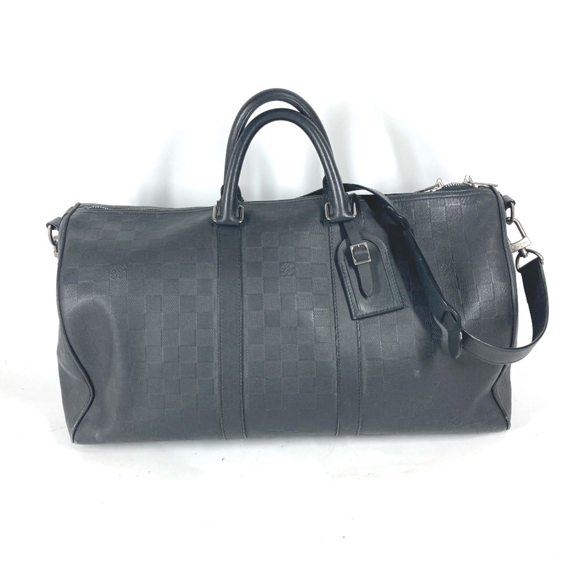Louis Vuitton Black Onyx Damier Infini Boston Bag Shoulder Bag (Pre-Owned)