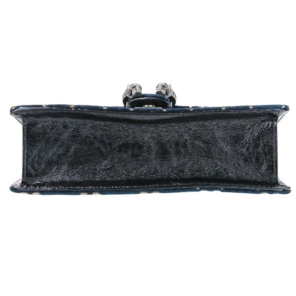 Gucci Navy Velvet Shoulder Bag (Pre-Owned)