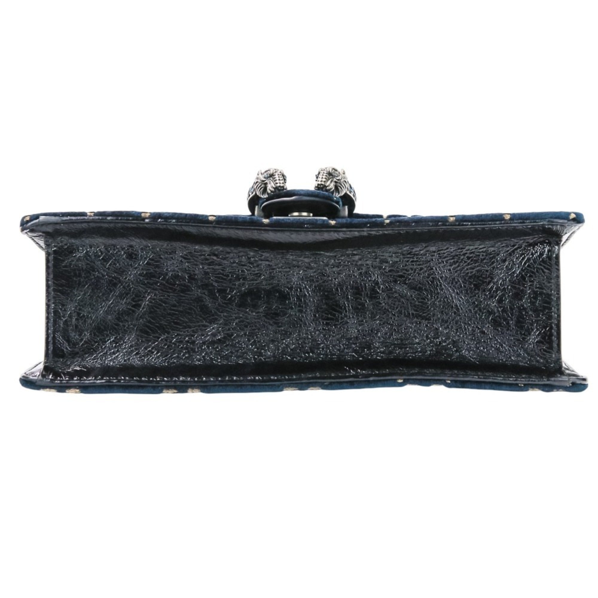 Gucci Navy Velvet Shoulder Bag (Pre-Owned)