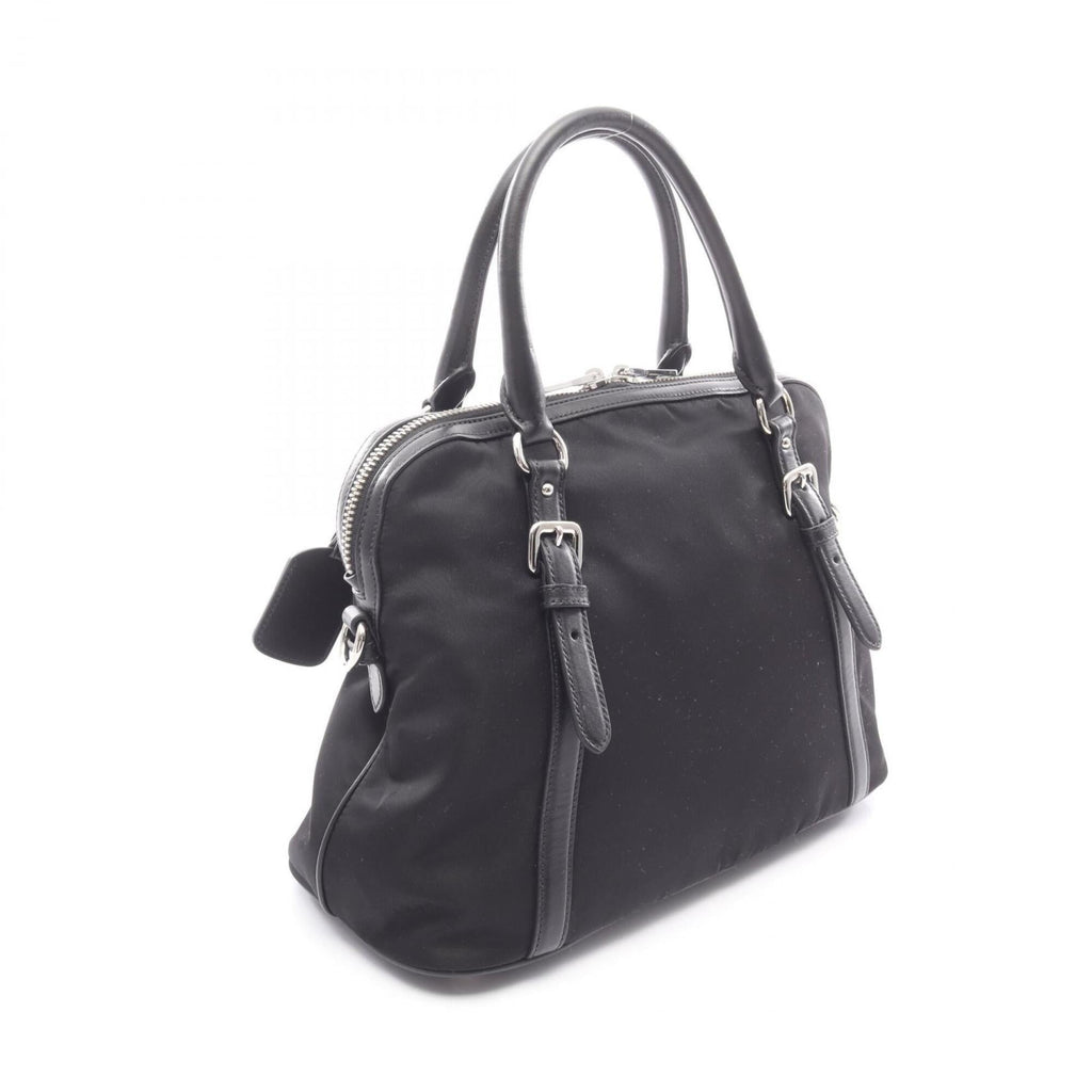 Prada Black Nylon Leather Handbag (Pre-Owned)