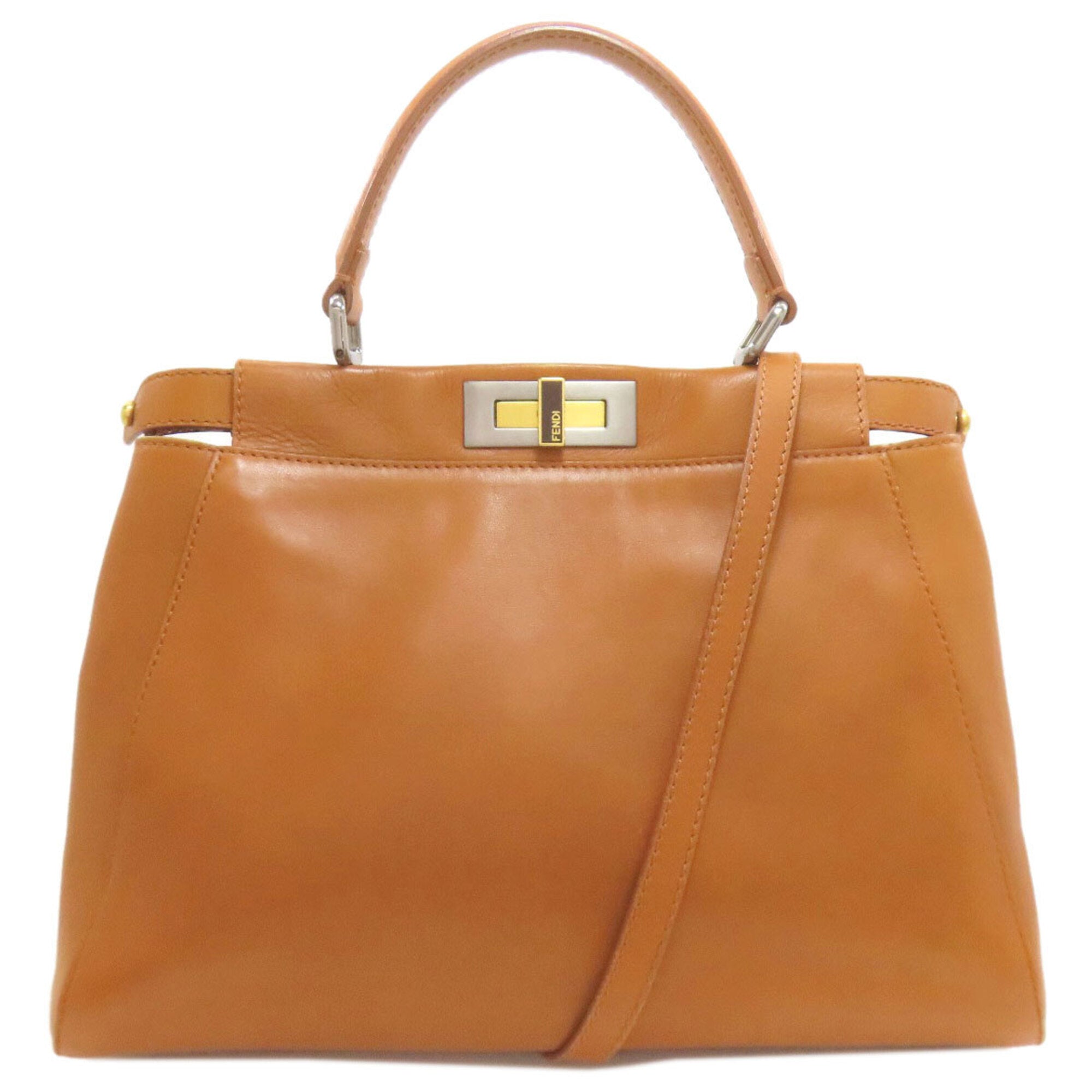Fendi Brown Leather Handbag (Pre-Owned)