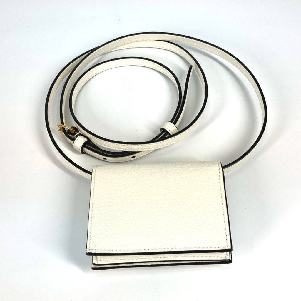 Gucci Black White Leather Wallet (Bi-Fold) (Pre-Owned)