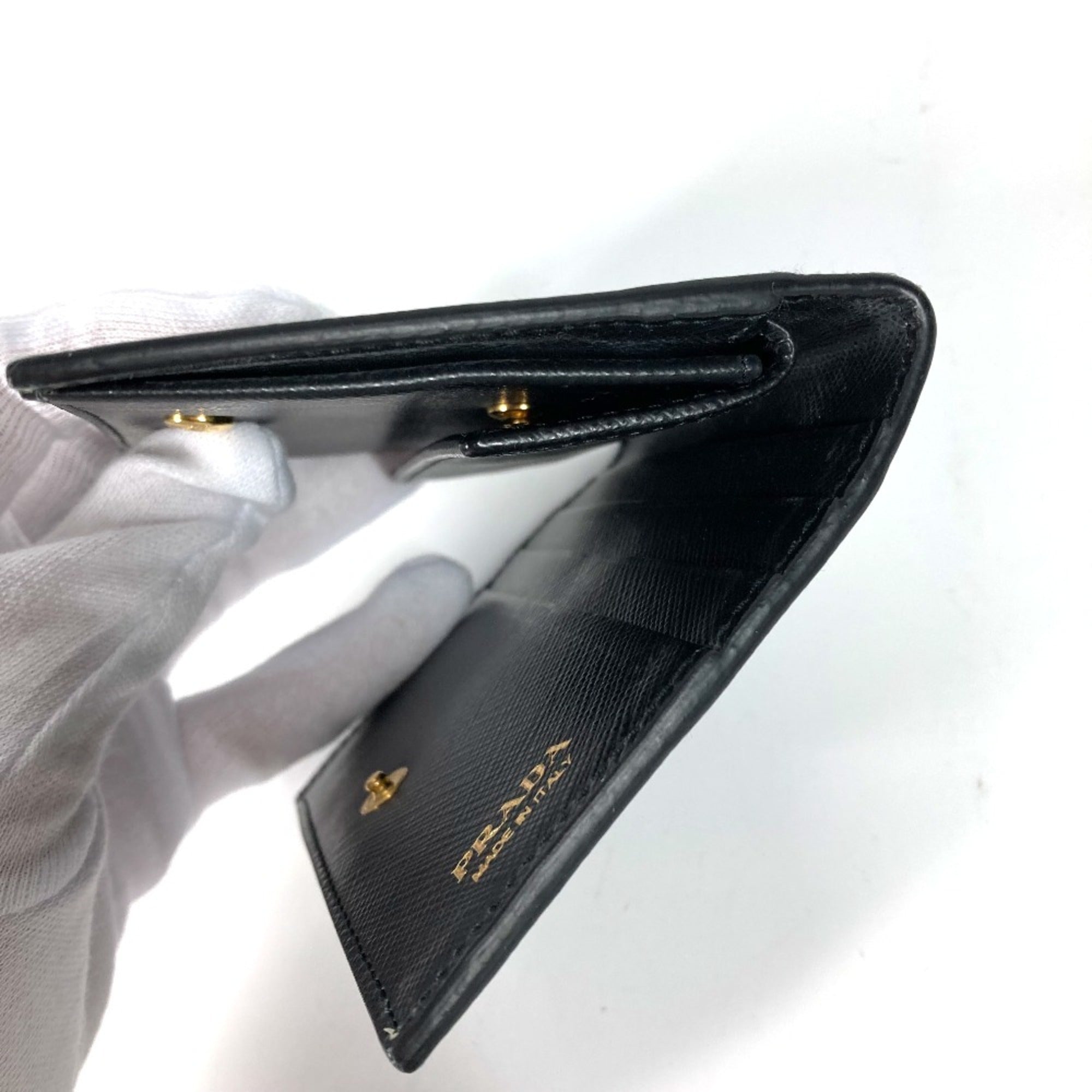 Prada Black Leather Wallet (Bi-Fold) (Pre-Owned)