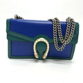 Gucci Blue Green Leather Shoulder Bag (Pre-Owned)