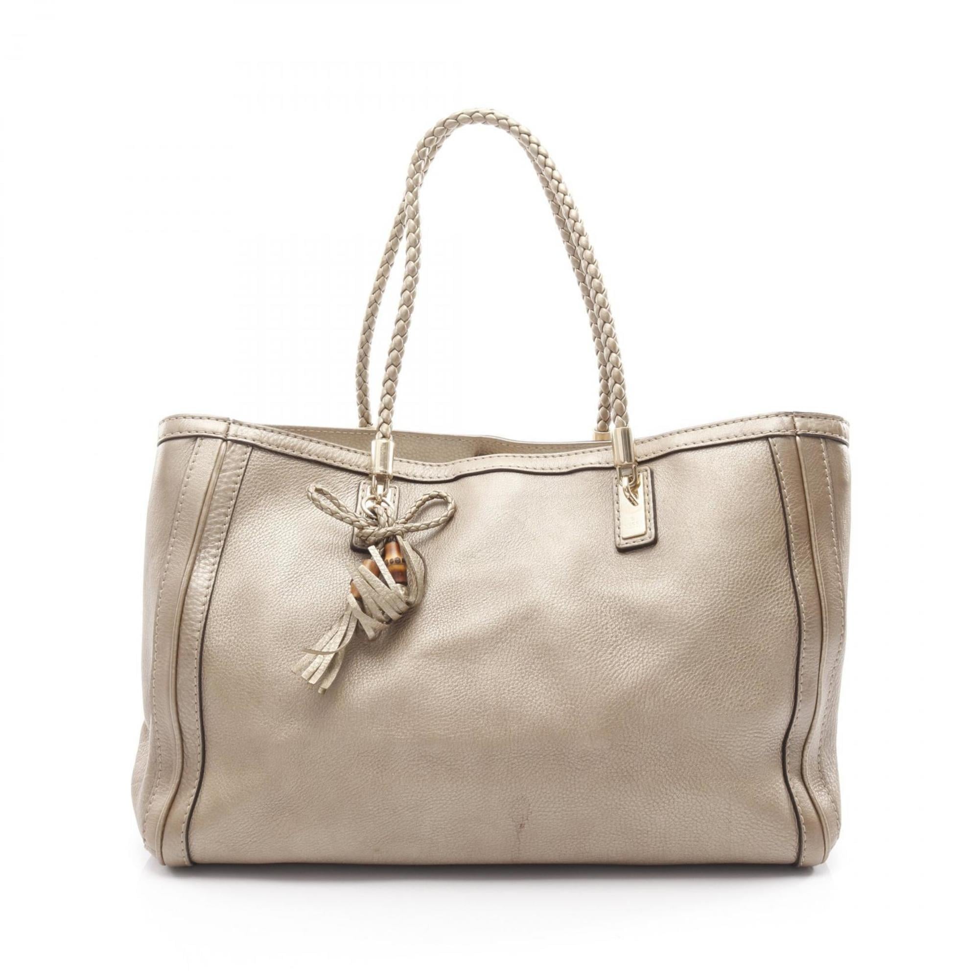 Gucci Gold Leather Tote Bag (Pre-Owned)