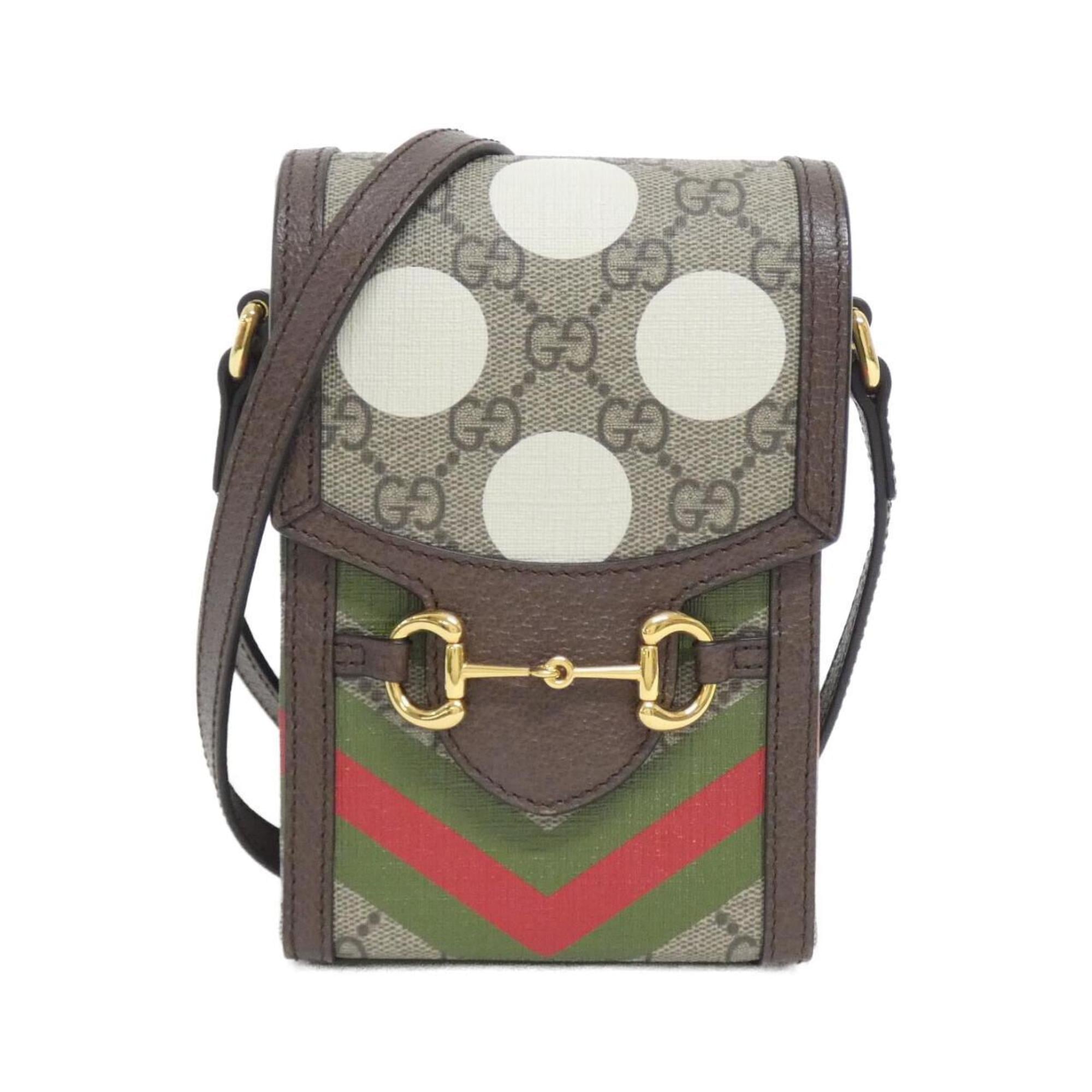 Gucci Beige Brown Multi-Color Gg Supreme Leather Handbag (Pre-Owned)