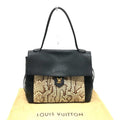 Louis Vuitton Black Leather Handbag Shoulder Bag (Pre-Owned)