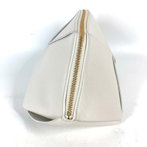 Bottega Veneta White Leather Pouch (Pre-Owned)
