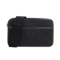 Gucci Black Gg Canvas Leather Shoulder Bag (Pre-Owned)