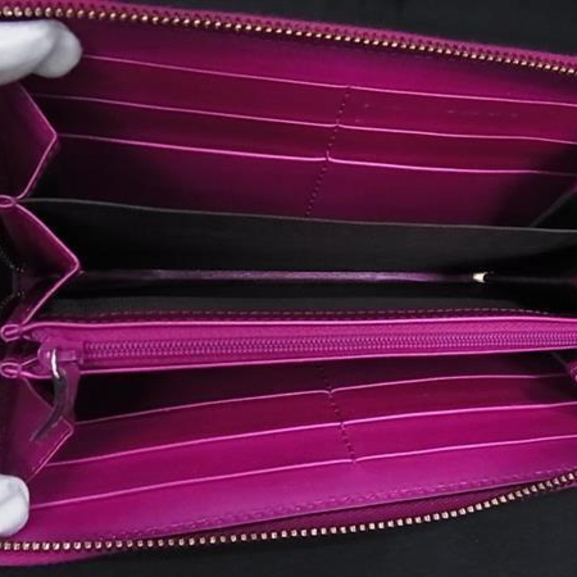 Gucci Pink Purple Patent Leather Long Wallet (Bi-Fold) (Pre-Owned)