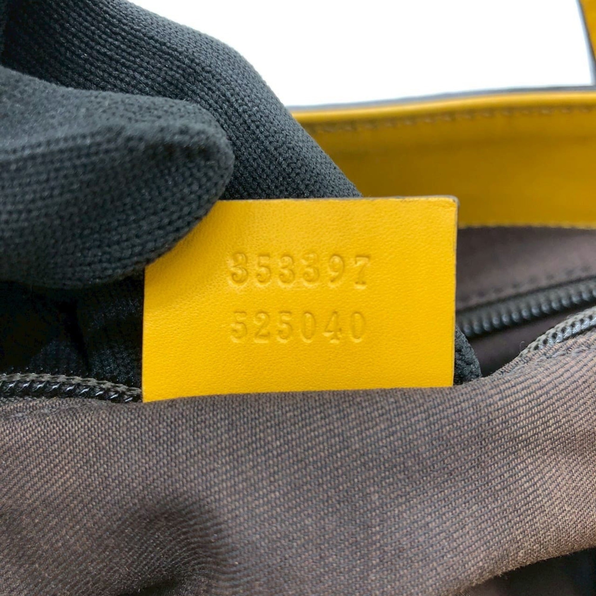 Gucci Diamante Yellow Leather Shoulder Bag Tote Bag (Pre-Owned)