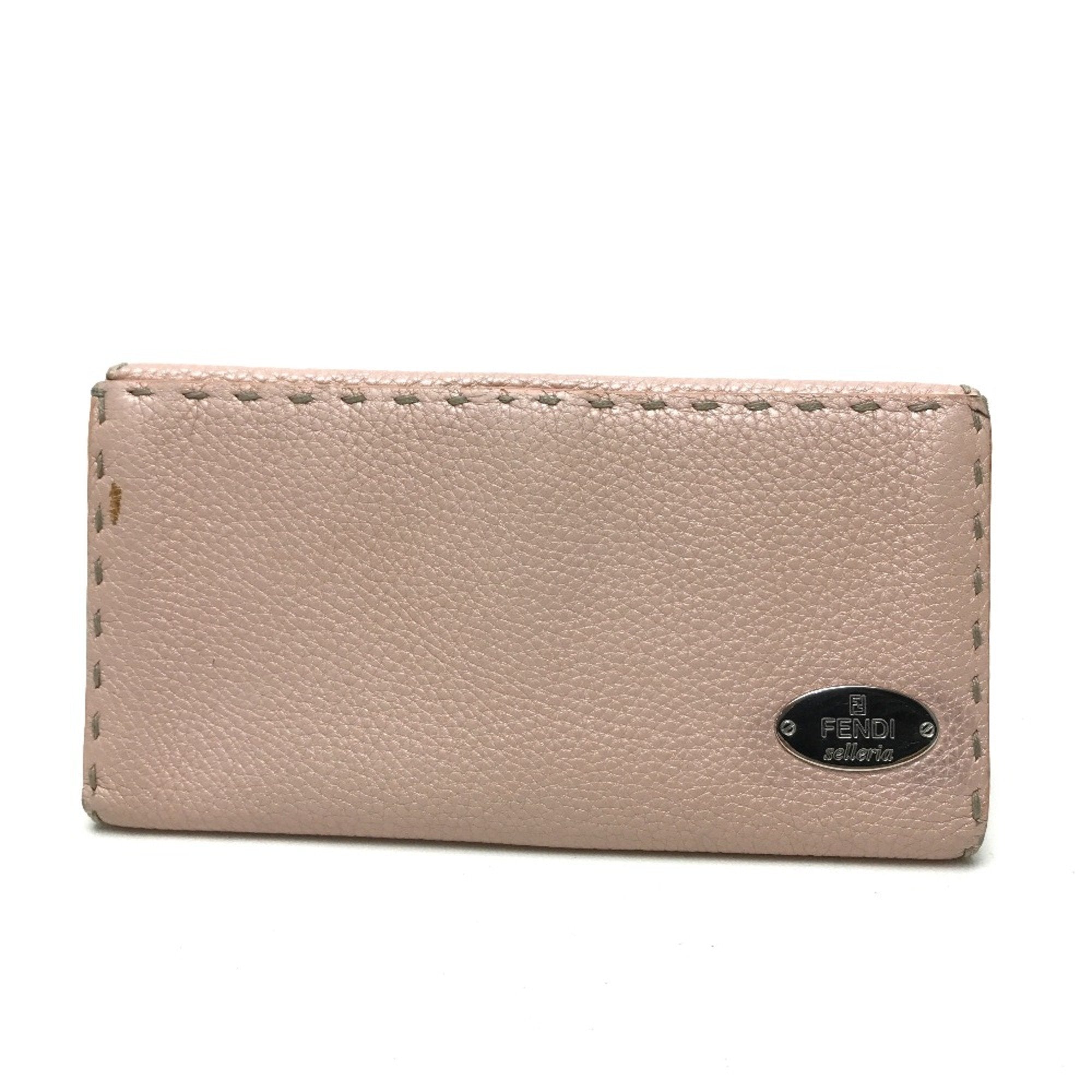 Fendi Pink Leather Long Wallet (Bi-Fold) (Pre-Owned)