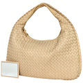 Bottega Veneta Intrecciato Light Beige Leather Handbag Shoulder Bag (Pre-Owned)
