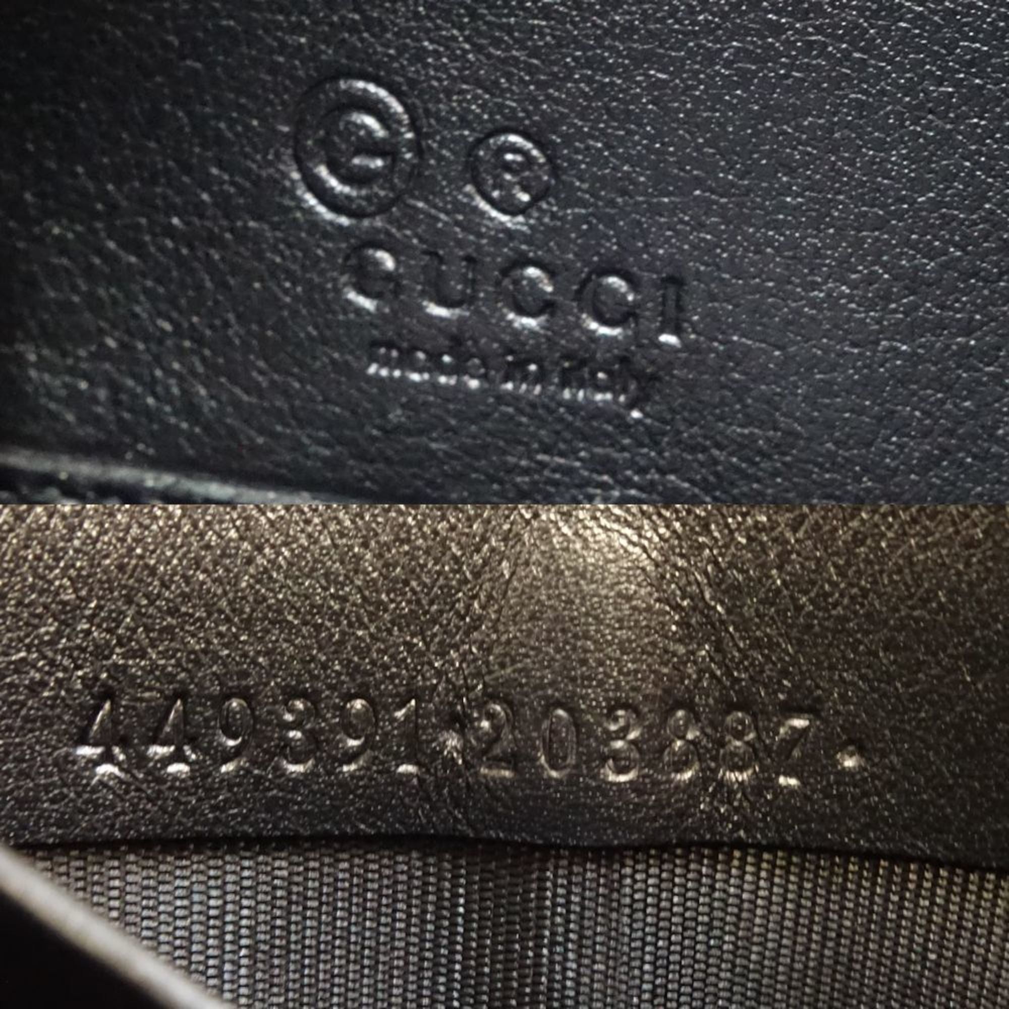 Gucci Black Leather Long Wallet (Bi-Fold) (Pre-Owned)