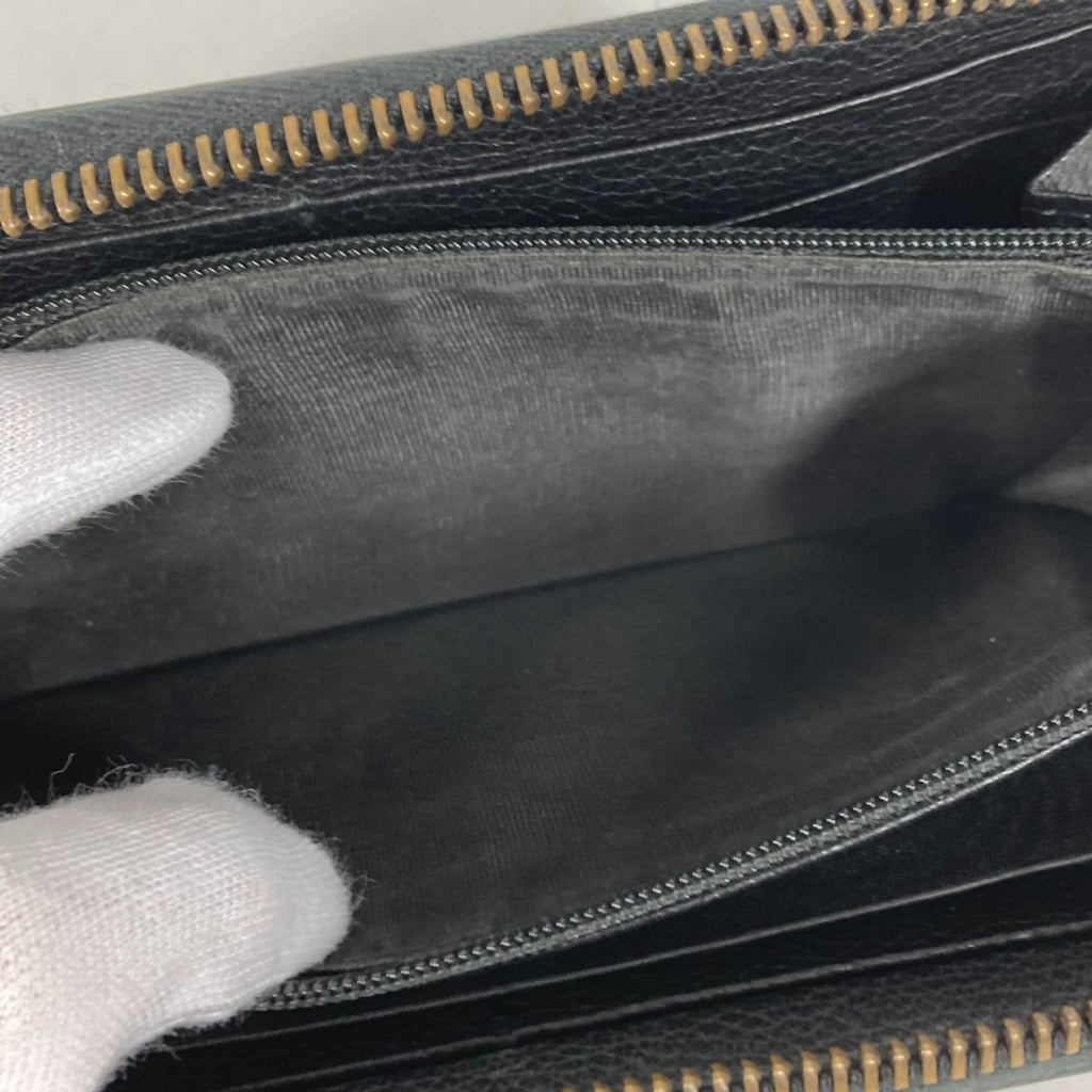 Gucci Black Leather Long Wallet (Bi-Fold) (Pre-Owned)