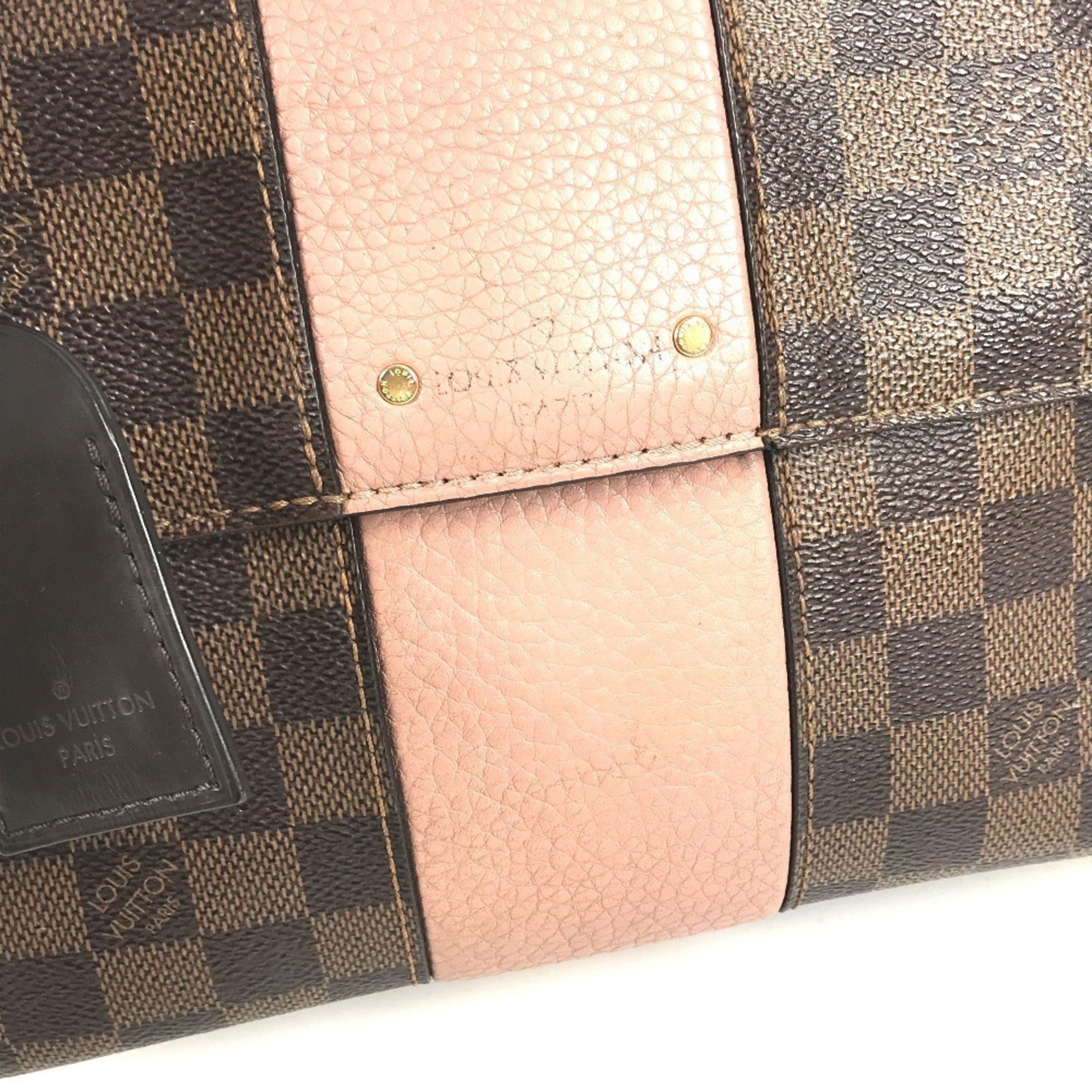Louis Vuitton Damier Brown Pink Damier Canvas Handbag Shoulder Bag (Pre-Owned)