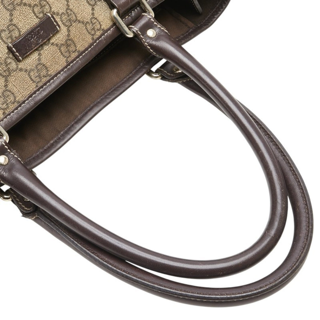 Gucci Beige Brown Pvc Leather Shoulder Bag Tote Bag (Pre-Owned)