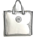 Fendi Black White Coated Canvas Handbag Tote Bag (Pre-Owned)