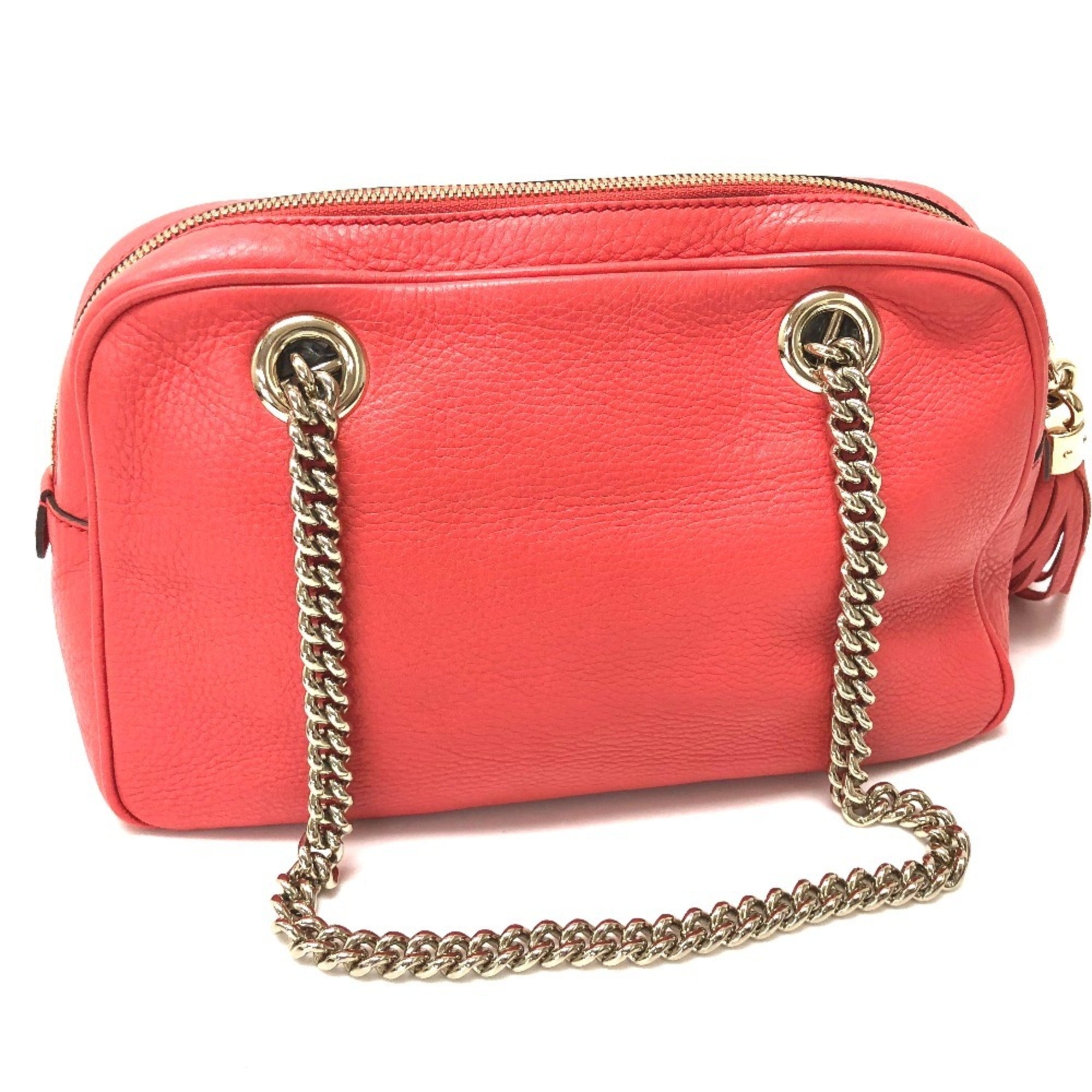 Gucci Soho Pink Leather Shoulder Bag (Pre-Owned)