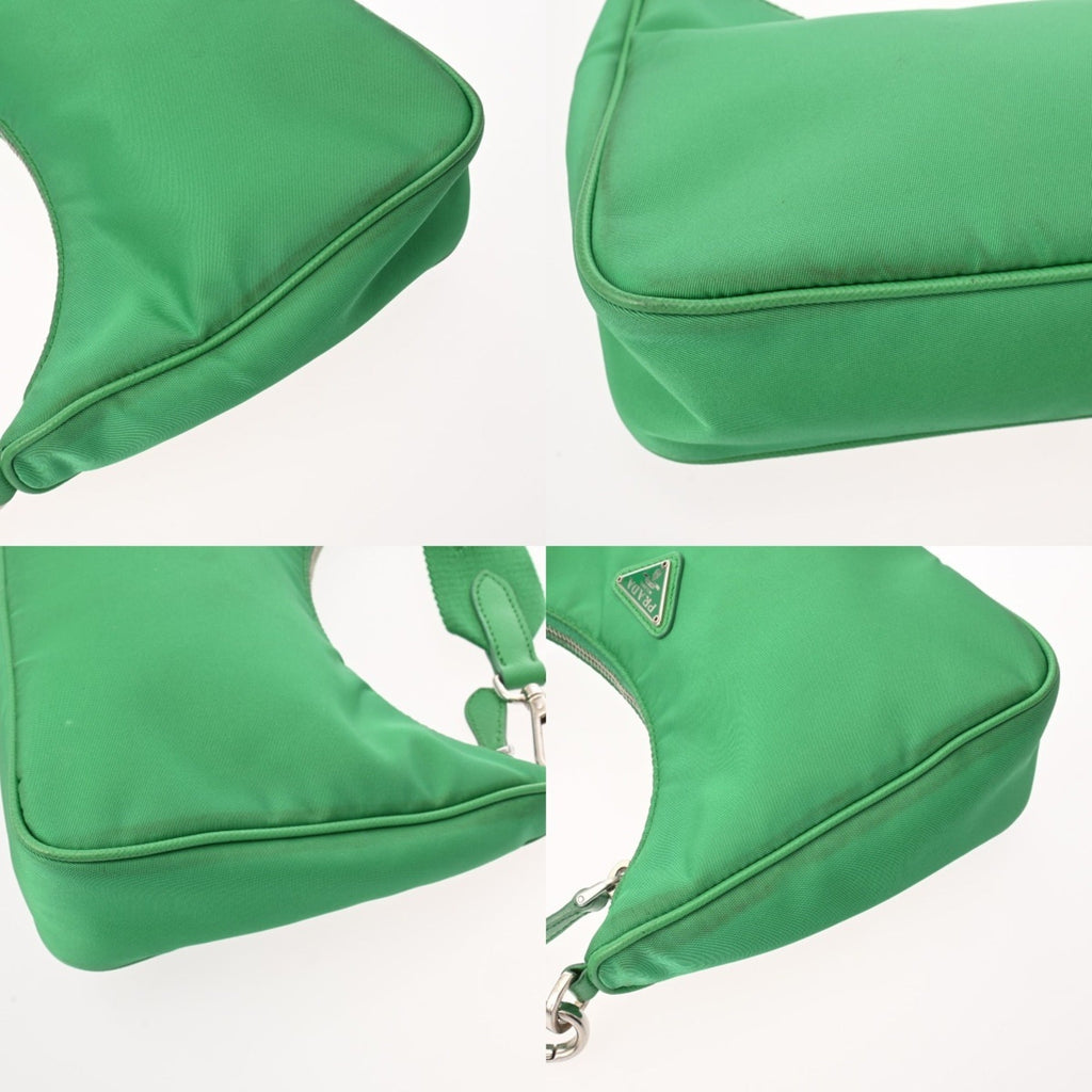 Prada Green Nylon Shoulder Bag (Pre-Owned)