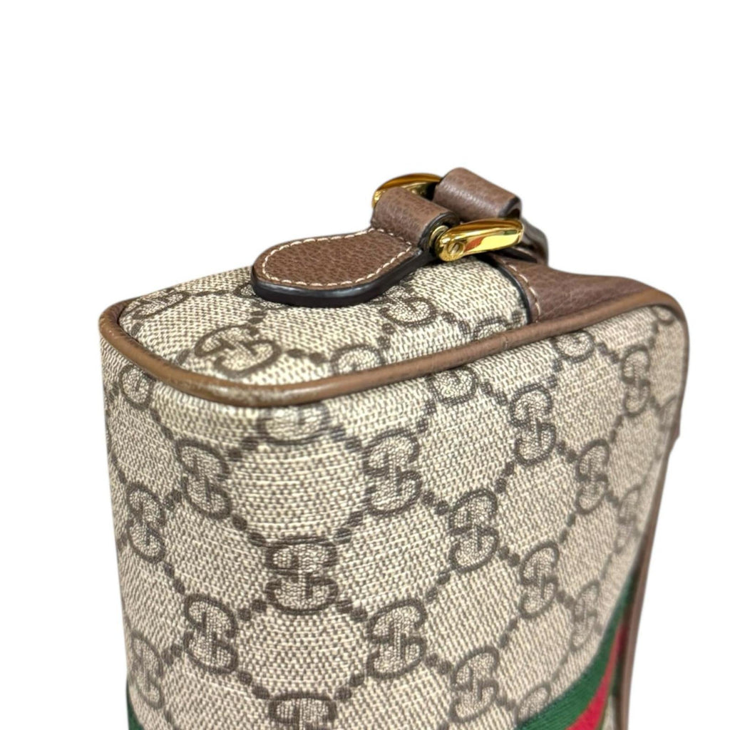 Gucci Ophidia Beige Gg Supreme Shoulder Bag (Pre-Owned)