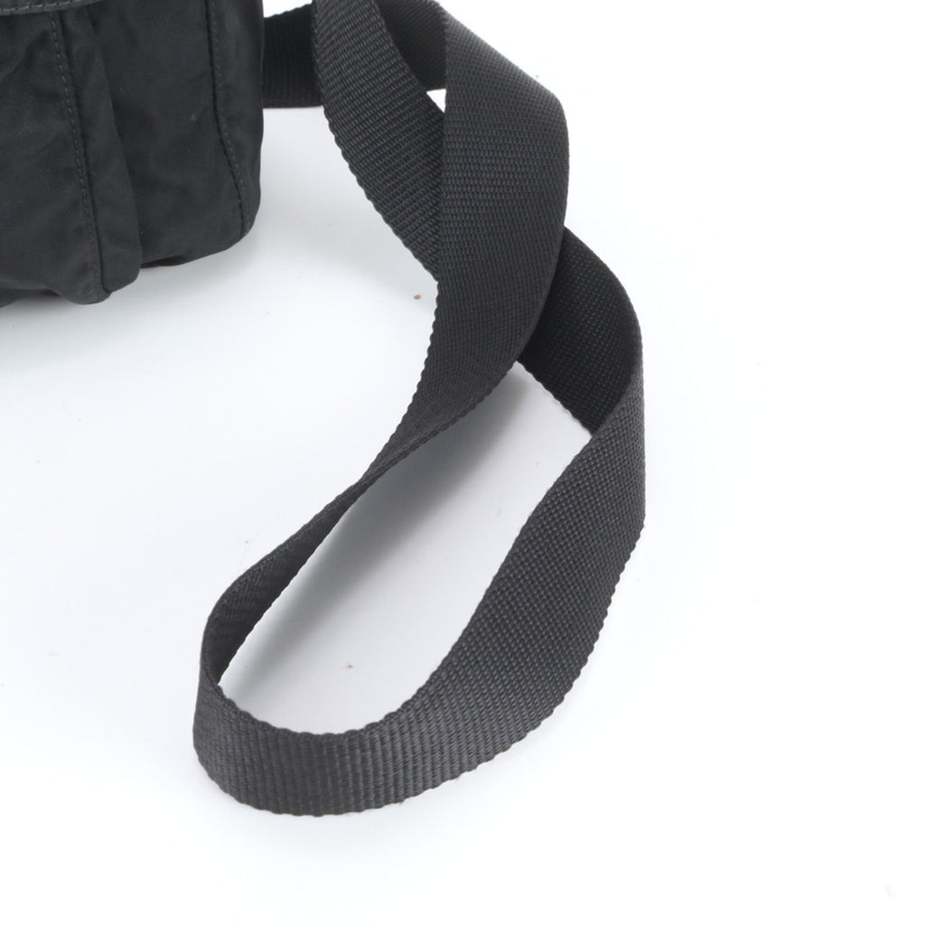 Prada Black Nylon Leather Shoulder Bag (Pre-Owned)
