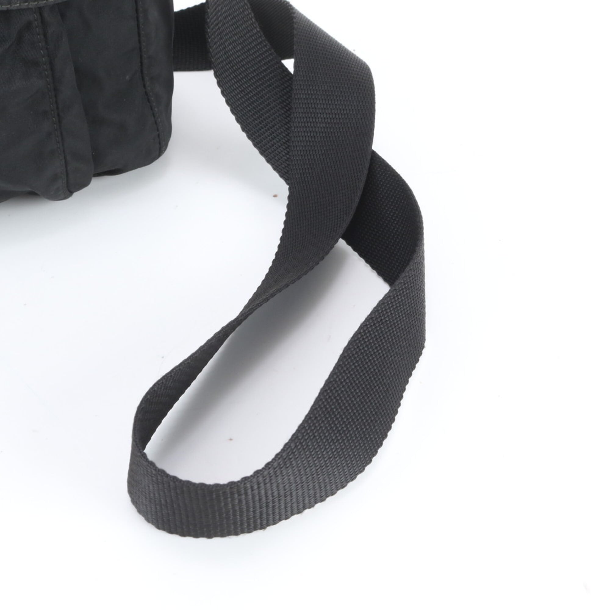 Prada Black Nylon Leather Shoulder Bag (Pre-Owned)