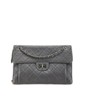 Chanel Gray Leather Shoulder Bag (Pre-Owned)